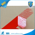 Anti-counterfeiting tamper evident adhesive void open tape